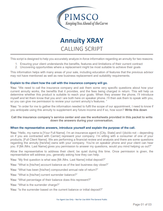 Annuity XRAY With Script